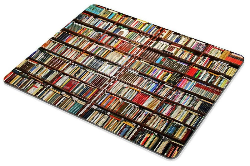 Smooffly Library Bookshelf Design Customized Rectangle Non-Slip Rubber Mousepad Gaming Mouse Pad 9.5 X 7.9 Inch (240mmX200mmX3mm) - Image 4